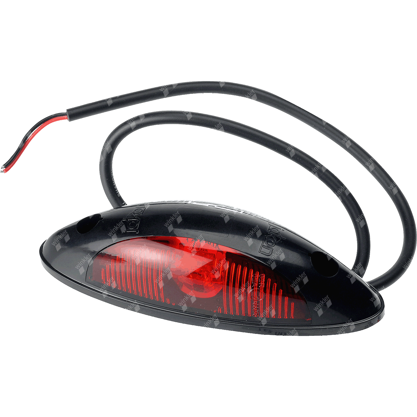 Led Beleuchtung 12 V LED UMRISSLEUCHTE - REFLEKTOR MIT 4 LED SEITLICH - ROT - 130 X 32mm Rote 3 LED Leuchte 83.8x24 Mm 12 24 Volt Flach 10.4 Mm WAS