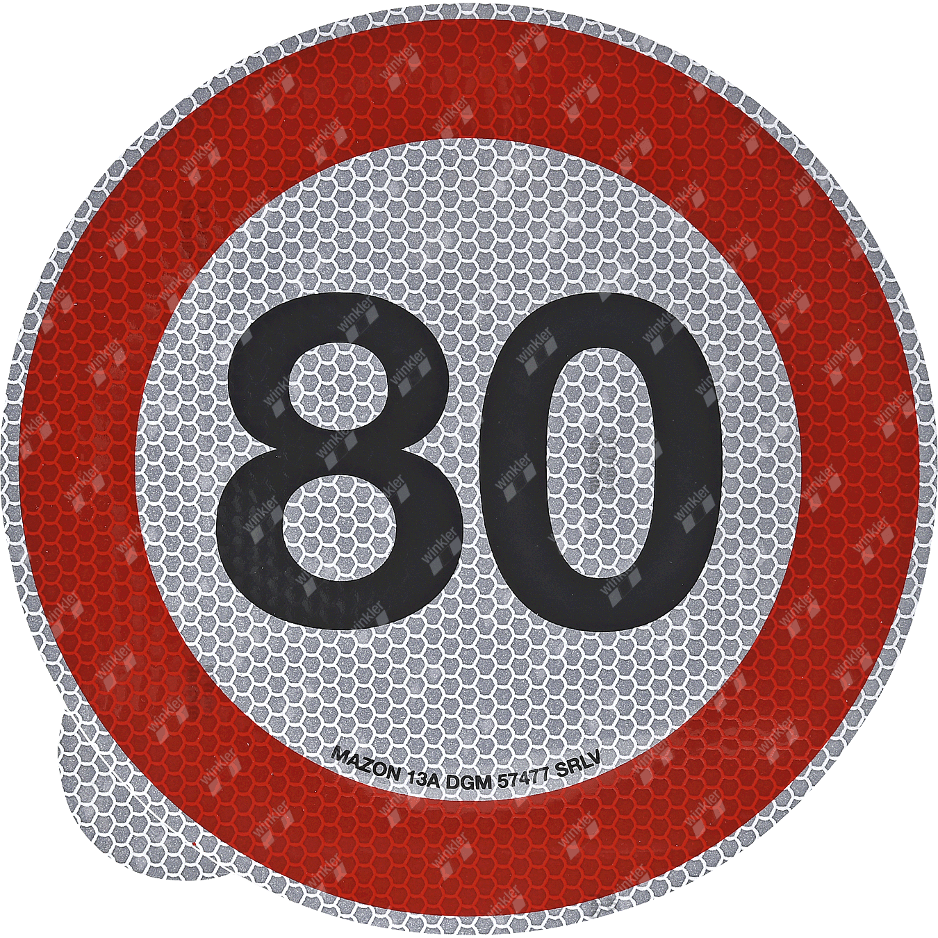 winkler shop - Information plate, 80 km/h, sticker