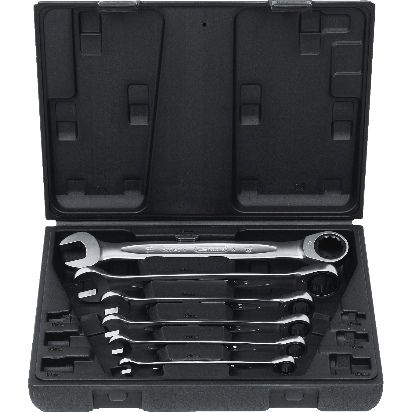 GEARWRENCH Ringmaulschlüssel-Set – 12-teilig, Metrisch, Kurze Ausführung, Mit Offset-Design