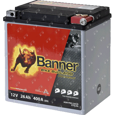 Säurebatterie, 26Ah, AGM